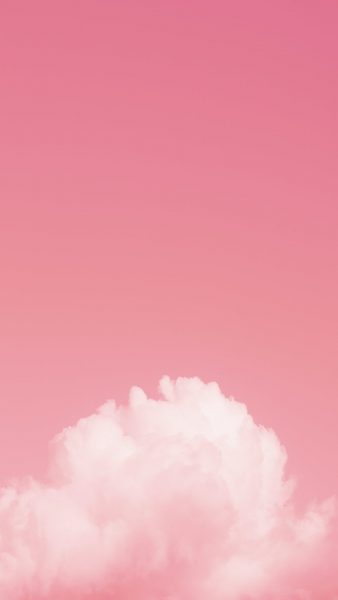 Tranhto24h: Hình nền màu hồng pastel trơn và mây trắng, 338x600px