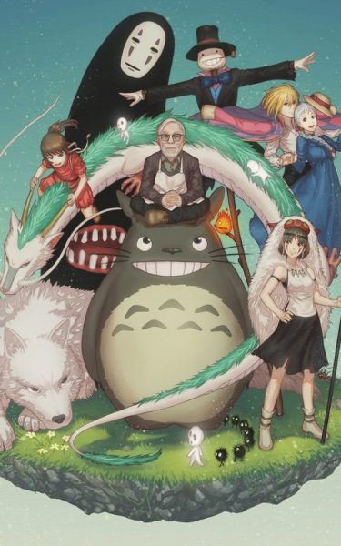 Tranhto24h: Hình nền Totoro và các nhân vật trong Ghibli, 375x600px