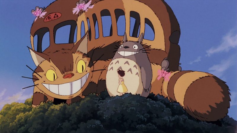 Tranhto24h: Hình nền Totoro và xe con mèo, 800x450px