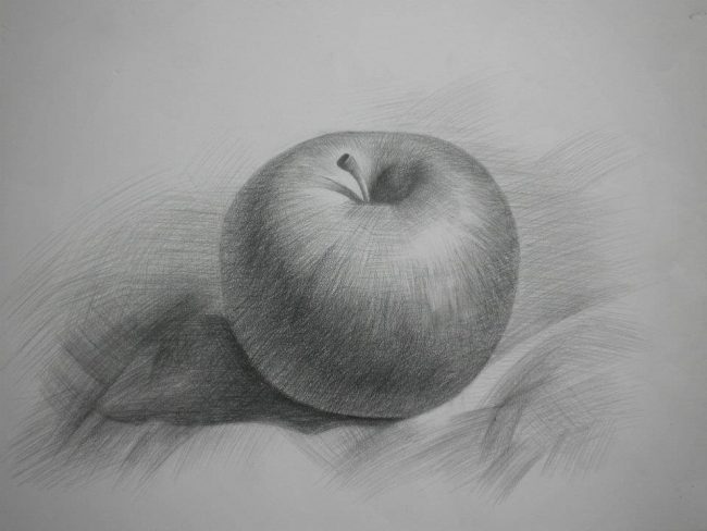 Tranhto24h: vẽ tranh tĩnh vật quả táo, 650x488px