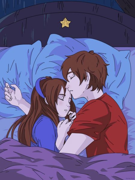 Tranhto24h: hình ôm nhau ngủ đẹp nhất anime, 450x600px