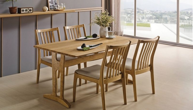Tranhto24h: kiểu bàn ăn bằng gỗ, 800x455px