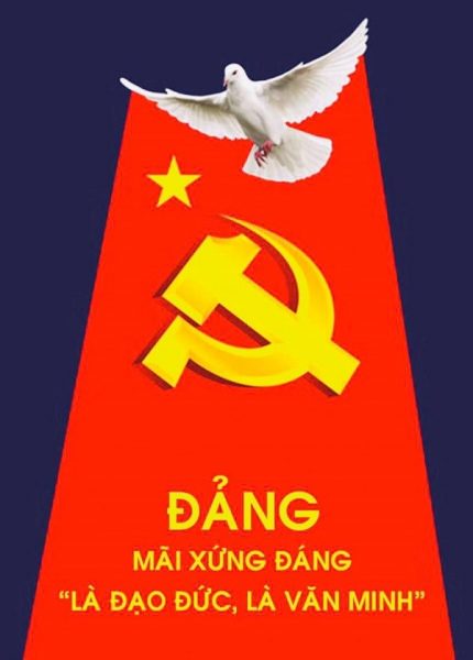 Tranhto24h: Hình nền cờ Đảng Cộng sản Việt Nam, 430x600px