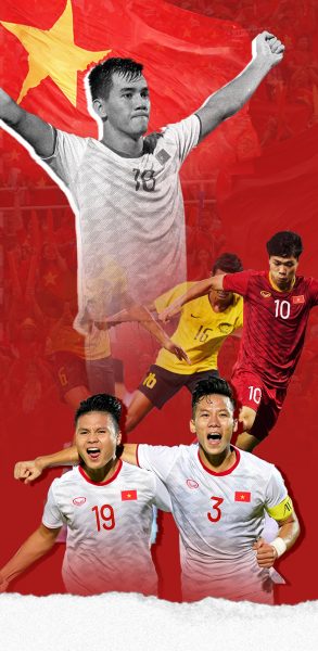 Tranhto24h: Hình nền bóng đá Việt Nam, 293x600px
