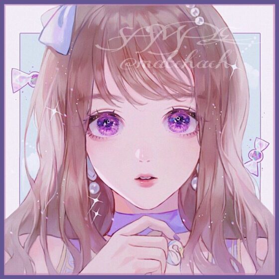 Tranhto24h: Hình avatar nữ anime biểu cảm đáng yêu cute, 560x560px
