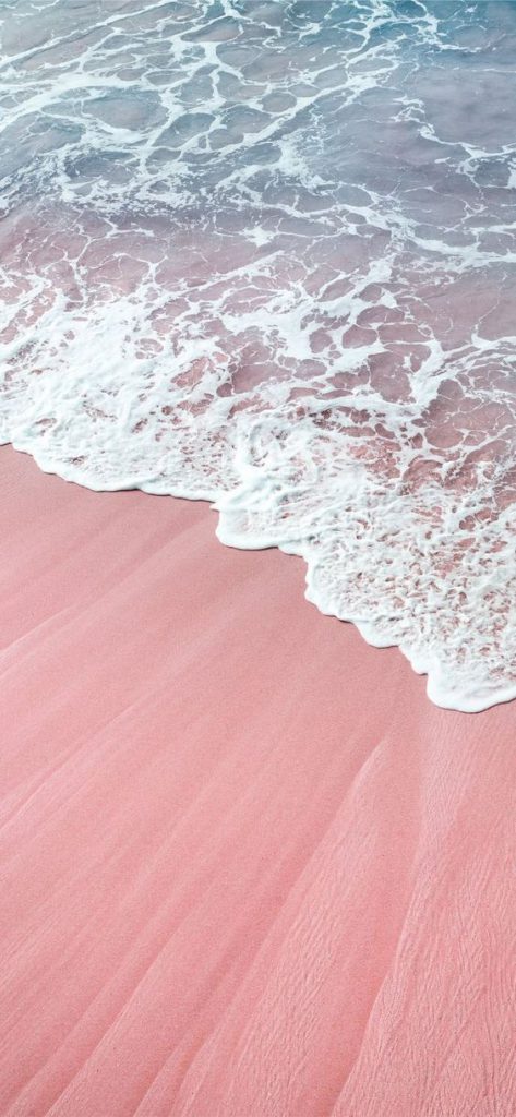 Tranhto24h: Hình nền cát biển màu hồng, 473x1024px
