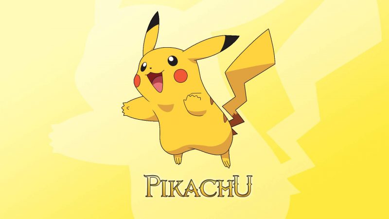 Tranhto24h: Hình nền có chữ Pikachu, 800x450px