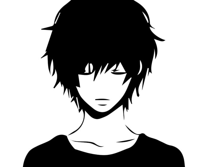 Tranhto24h: ảnh anime trắng đen avatar facebook, 703x560px