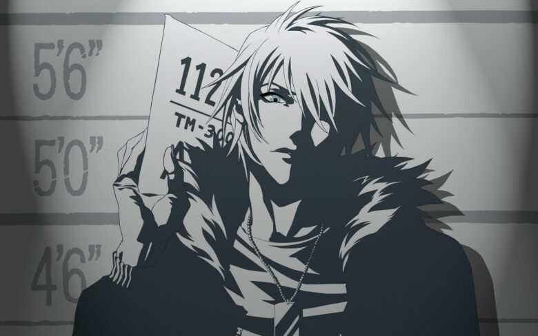 Tranhto24h: hình ảnh anime trắng đen chàng trai sát tường, 780x488px