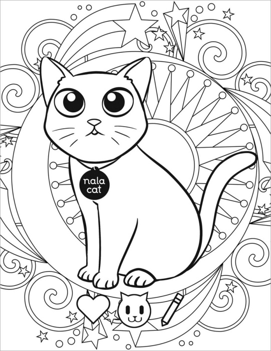 Tuyển tập 55+ mẫu tranh tô màu con mèo đáng yêu và đẹp nhất
