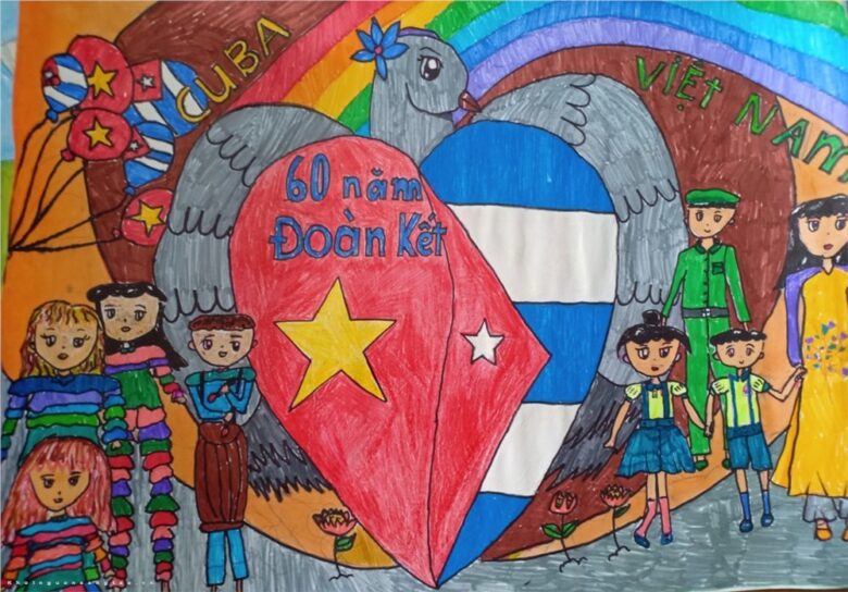 Tranhto24h: Vẽ tranh tình hữu nghị Việt Nam và Cuba, 780x544px