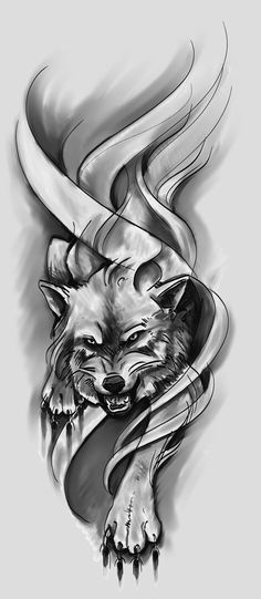 Tranhto24h: Ảnh vẽ chó sói 3D đẹp ngầu, 236x541px
