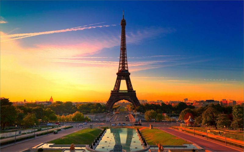 Tranhto24h: Ảnh tháp Eiffel, 800x500px