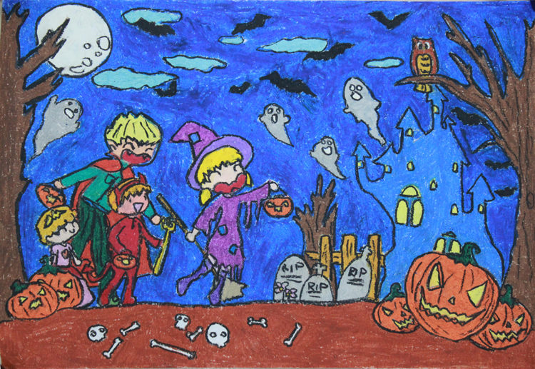 Tổng hợp tranh vẽ đề tài Halloween đẹp nhất