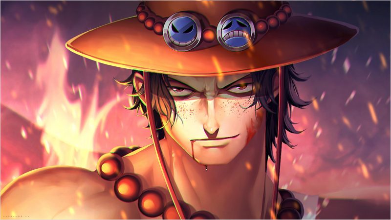 Tranhto24h: Hình nền Ace (One Piece), 800x451px