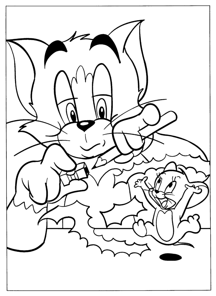 Tuyển tập tranh tô màu Tom and Jerry dễ thương cho bé