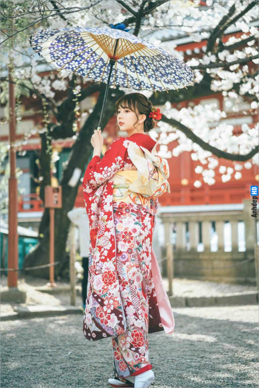 Ảnh Kimono Nhật Bản Đẹp Say Đắm, Ngất Ngây Con Gà Tây 960x1439 px
